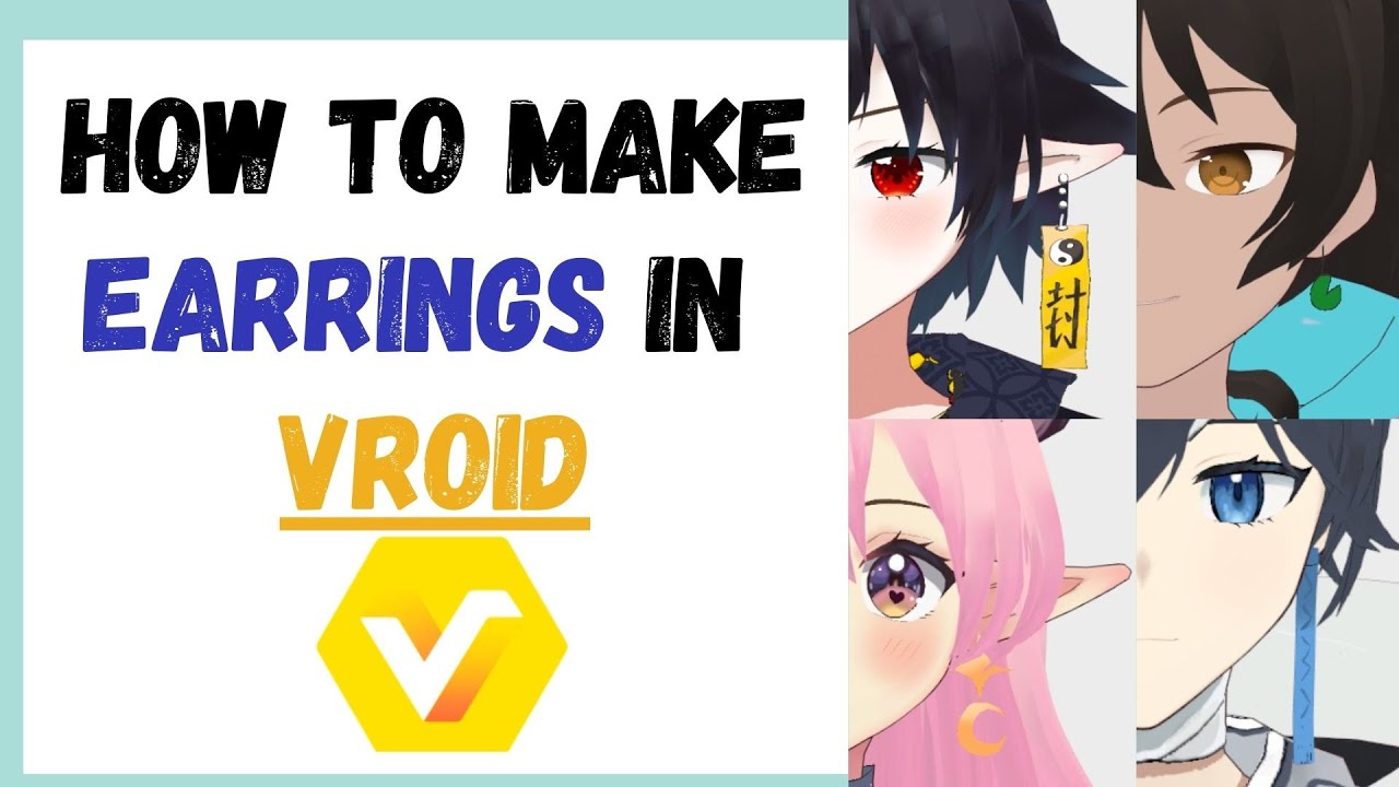 How I make earrings in VROID - tutorial 【Moe Bun】#vroid