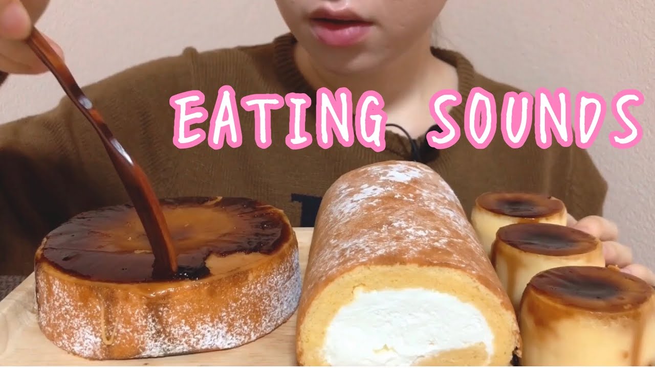 《Eating sounds》バームクーヘン!ロールケーキ!チーズケーキ!Baumkuchen!Swiss roll!Cheesecake!