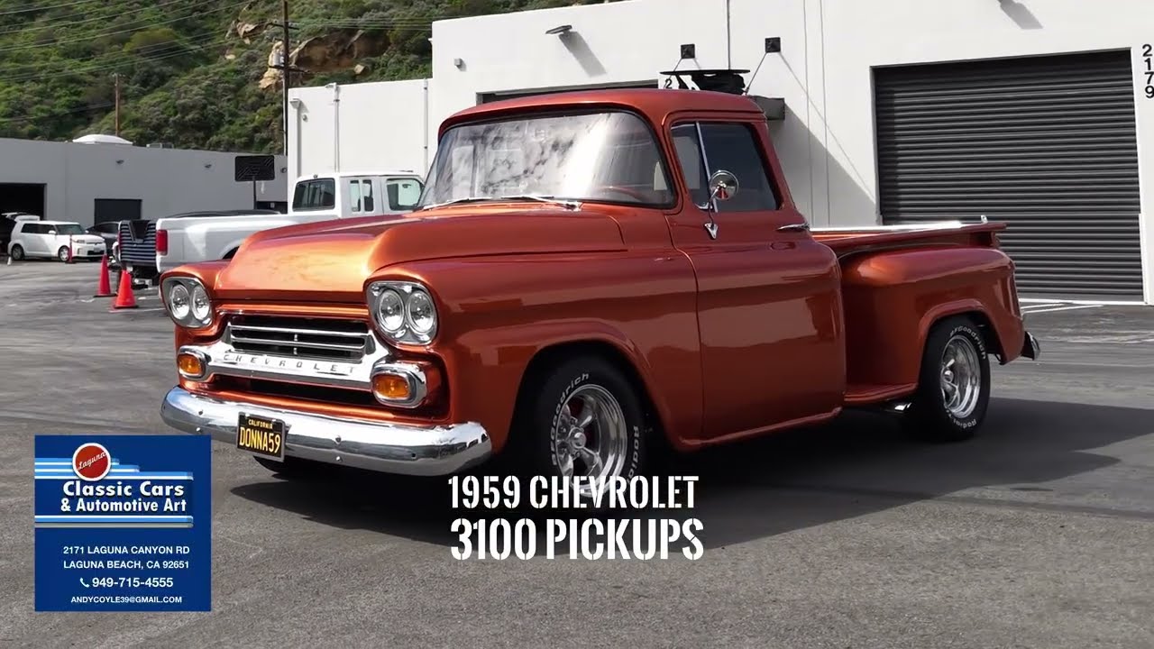 1959 Chevrolet 3100 Apache resto-mod test drive at Laguna Classic Cars