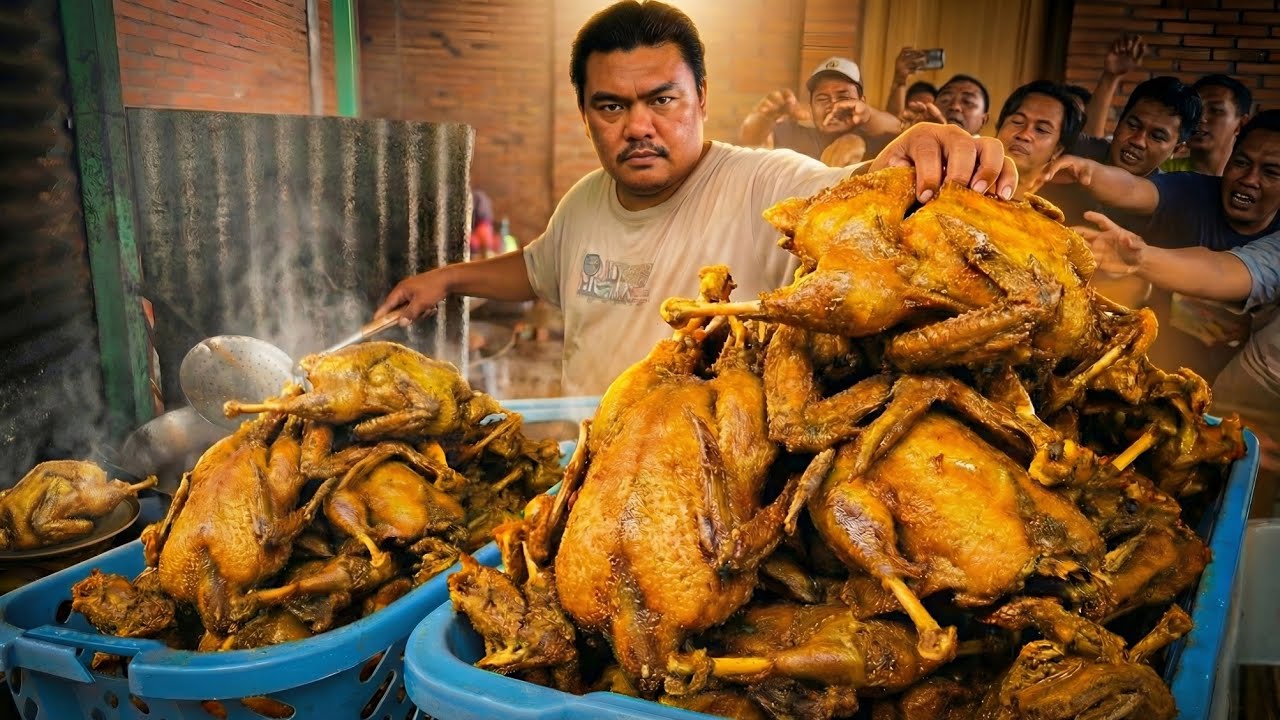 HAMPIR PINGSAN!! ANTRIAN BEBEK 'GAIB' PALING BRUTAL, GEROBAK BELUM DATANG SUDAH LUDES!