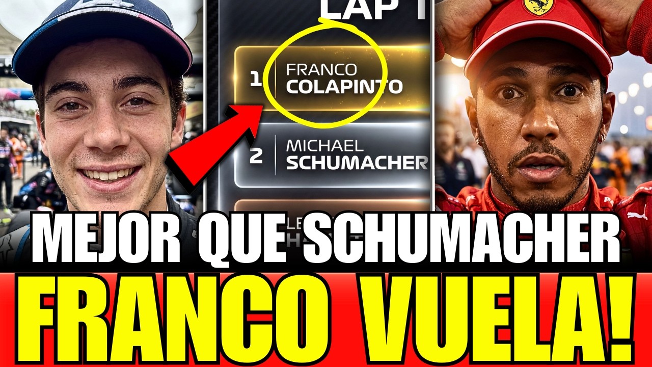 ¡Franco COLAPINTO Hizo HISTORIA en CHINA! VOLÓ en Carrera, ROMPIÓ el RECORD HISTORICO de Schumacher!