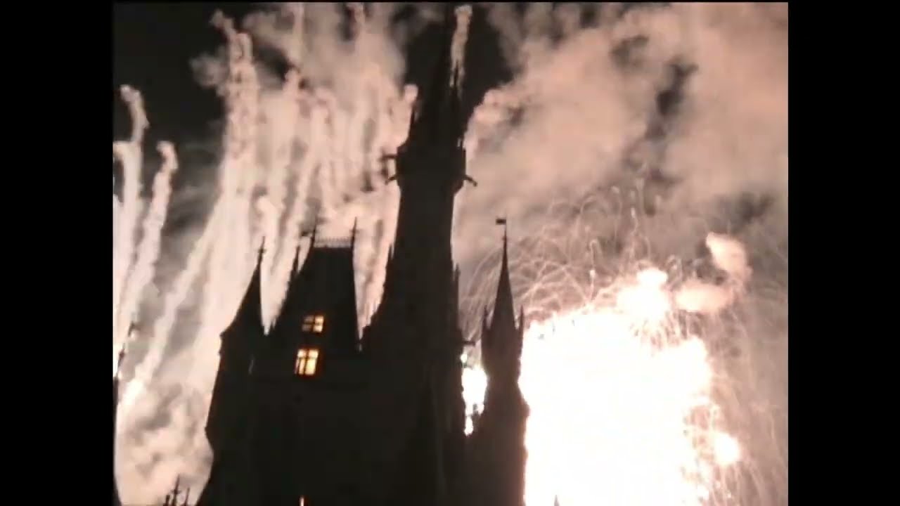 Wishes Fireworks Show Clips - Closeup of Castle - Magic Kingdom, Walt Disney World 12-02-2004