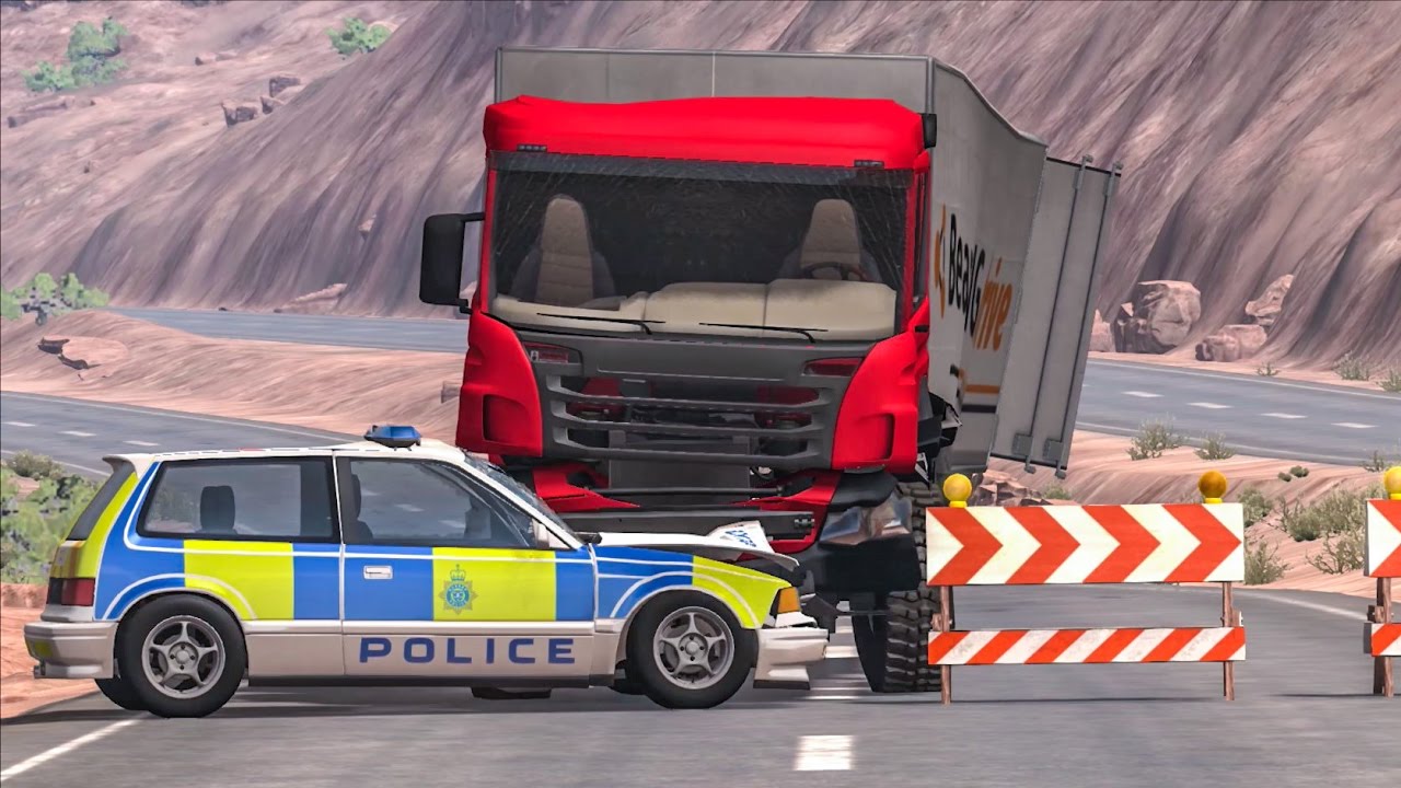 EPIC POLICE CHASES #6   BeamNG Drive Crashes