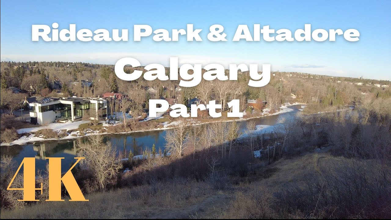 4K Walking through Rideau Park community in Calgary, Canada.