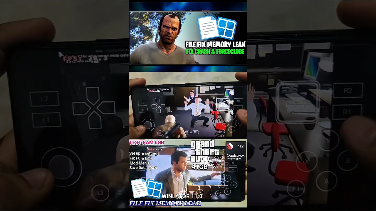 GTA V LITE TEST RAM 6GB SNAPDRAGON 712 