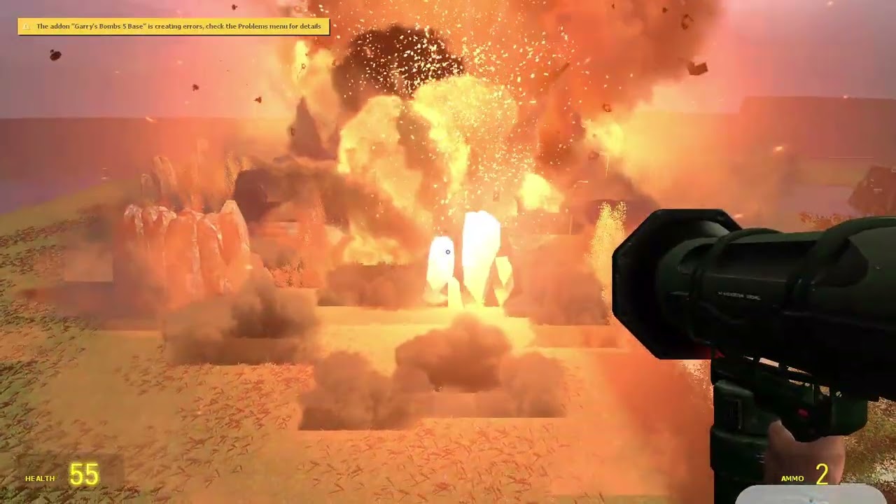 blowing stuff up in gmod until my game crashes