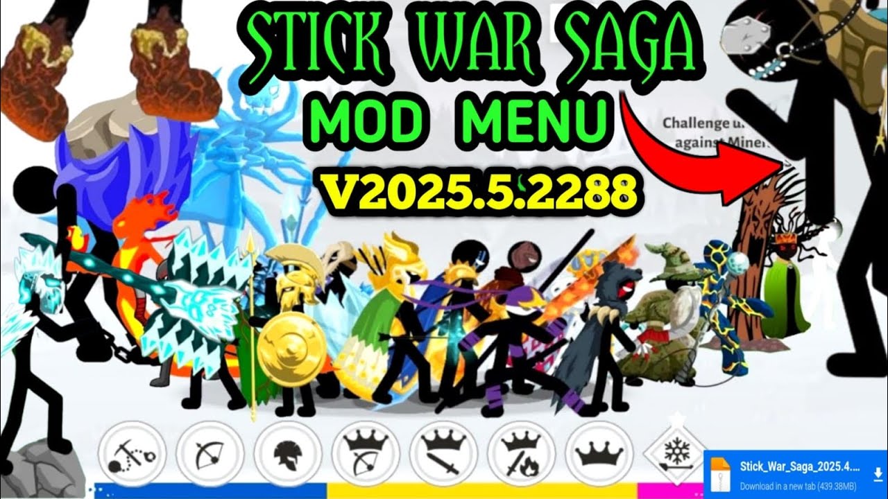 Stick War Saga MOD MENU v2025.5.2288 😱 | Unlimited Power & All Units