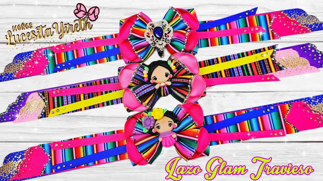 Lazo glam travieso🎀moño mexicano#lazos#moños#laços#tutorial#facil #handmade #tendencias