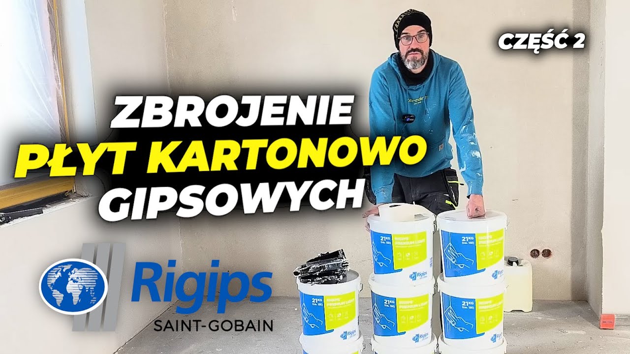 Zbrojenie płyt kartonowo-gipsowych z masą RIGIPS Premium Light CZĘŚĆ 2