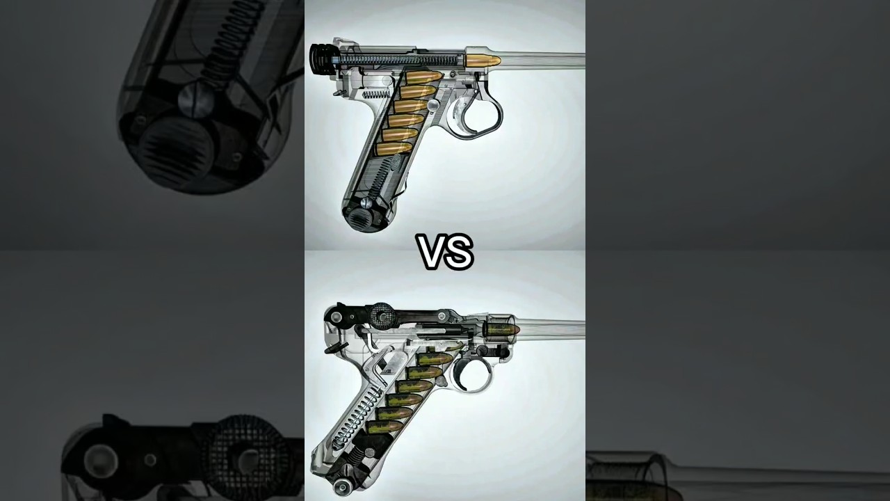 Nambu 14 vs Luger P08 #shorts