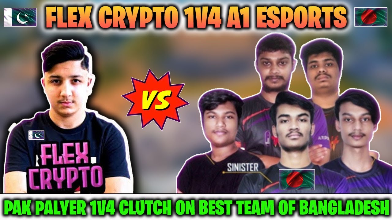 FLEX CRYPTO 1V4 A1 ESPORTS 🔥 | STE FLEX CRYPTO 🇵🇰 1V4 CLUTCH ON A1 ESPORTS 🇧🇩 | @crypto5775