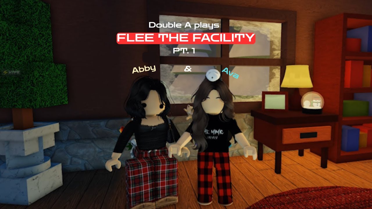 Ava and Abby play Flee the Facility on Roblox.