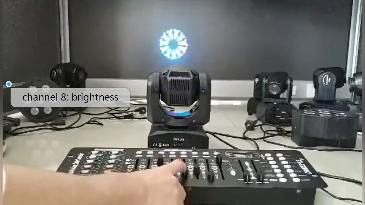 UKing moving head stage lights with led ring