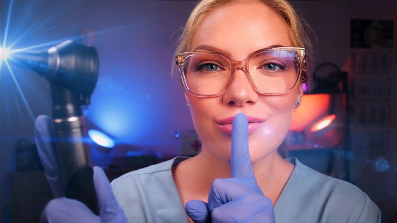 ASMR Inaudible Otoscope Exam 👂 Ear Tapping, Binaural & Up Close Ear to Ear Whispers