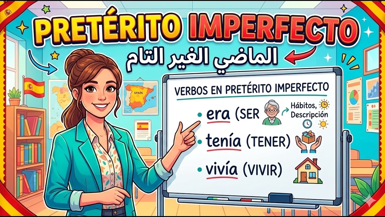 الدرس 10: شرح Pretérito Imperfecto بالتفصيل في 10 دقائق فقط 🎓
