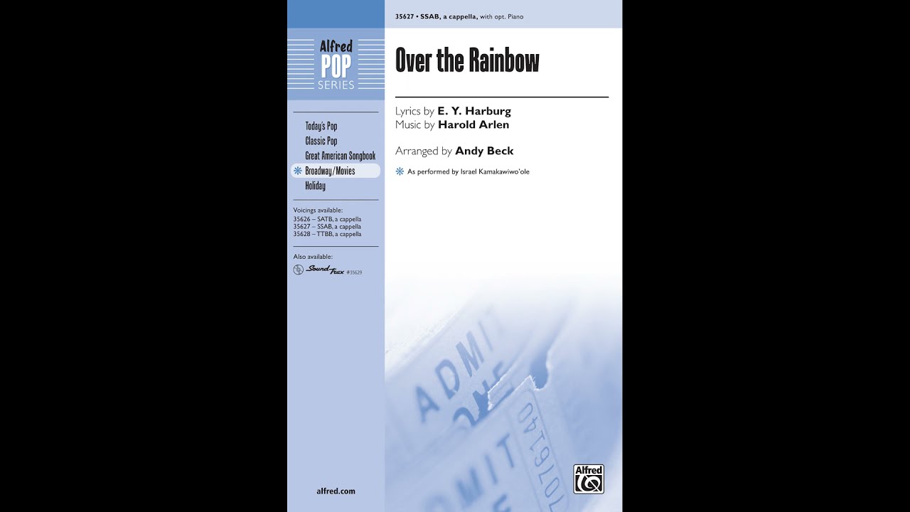 Over the Rainbow (SSAB), arr. Andy Beck – Score & Sound