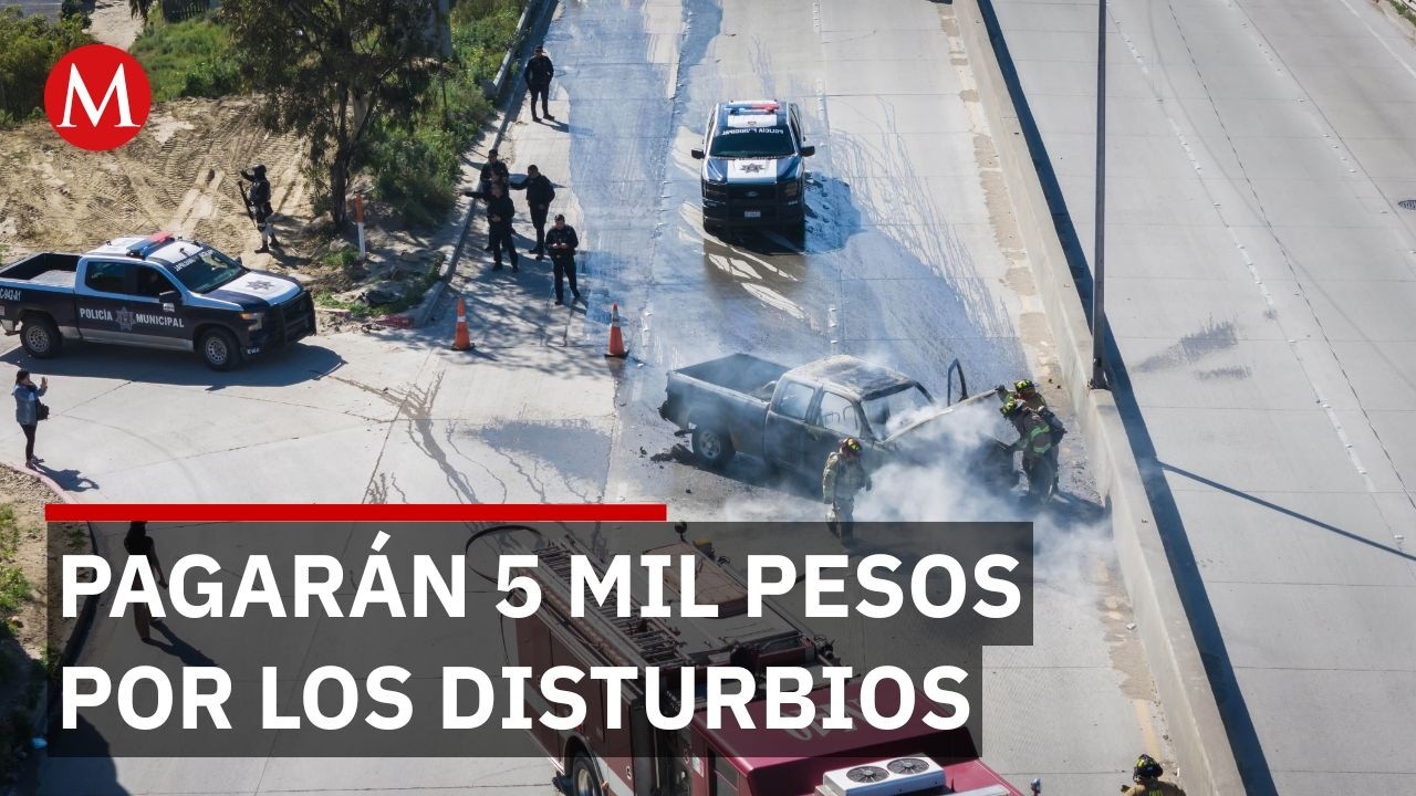 Suman 26 detenidos por quema de vehículos y negocios en Tijuana, Baja California