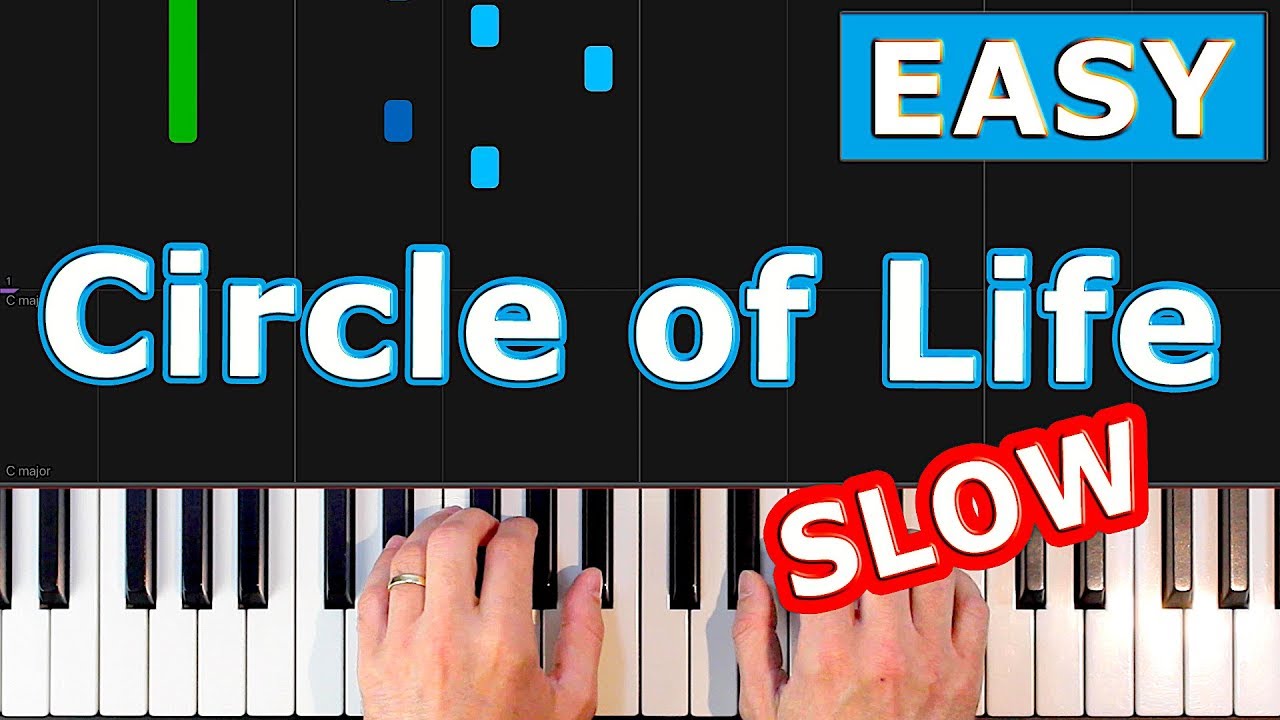 Lion King - Circle of Life - SLOW EASY Piano Tutorial