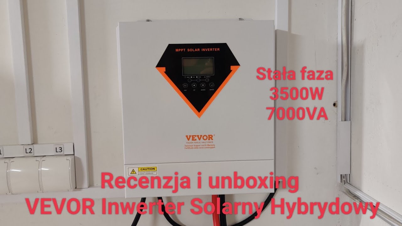 Recenzja i unboxing VEVOR Inwerter Solarny Hybrydowy 3500W 7000VA