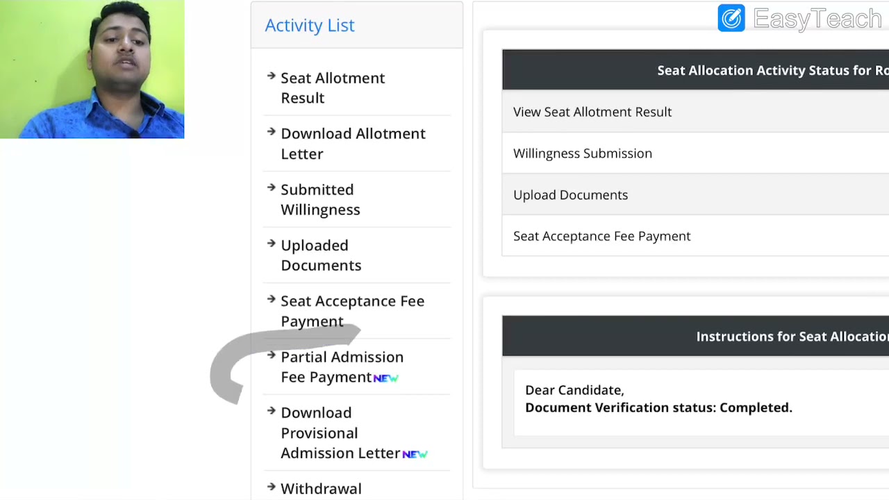 JoSAA 2021 Partial Admission Fee Payment Issue|Solution