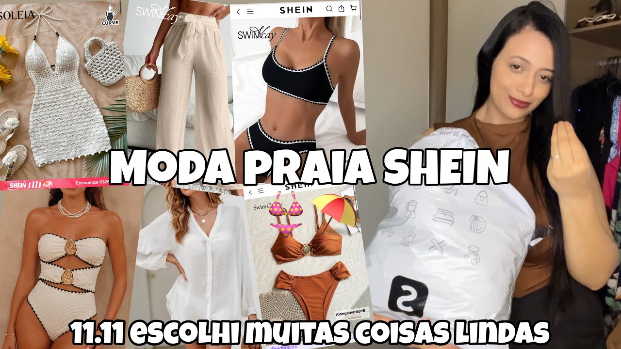 Compras VERÃO SHEIN biquínis, maiôs e saídas de praia 🏝️| expectativa x realidade experimentei tudo💕