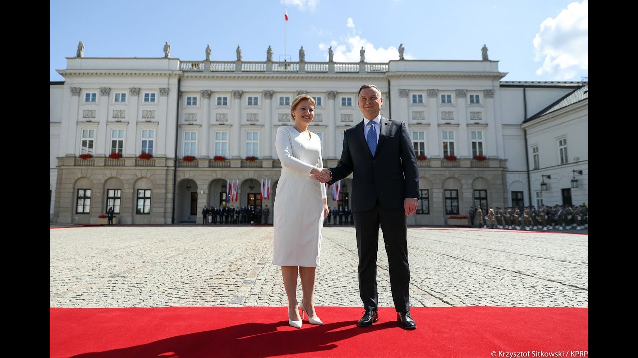 Ceremonia oficjalnego powitania Zuzany Čaputovej w Pałacu Prezydenckim