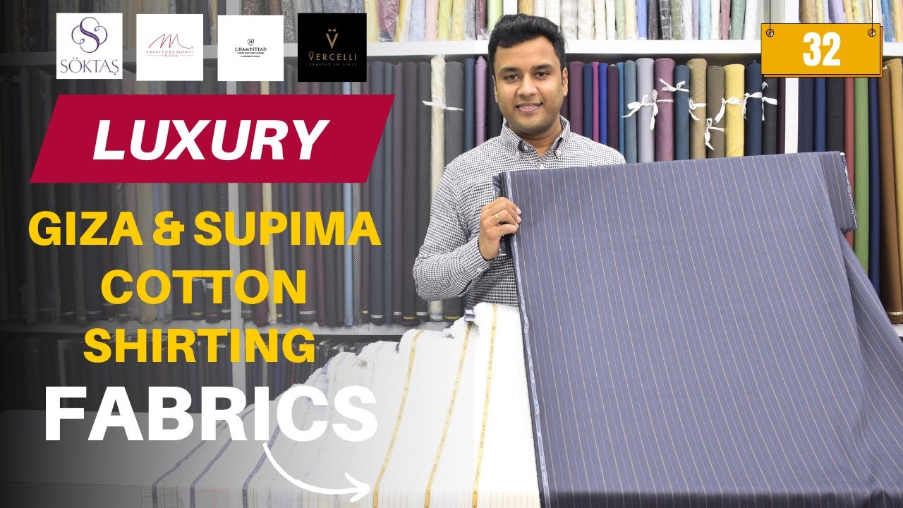 Top 10 Luxury Giza & Supima Cotton Shirt Fabrics | Casual & Formal | Soktas | Monti | Vercelli