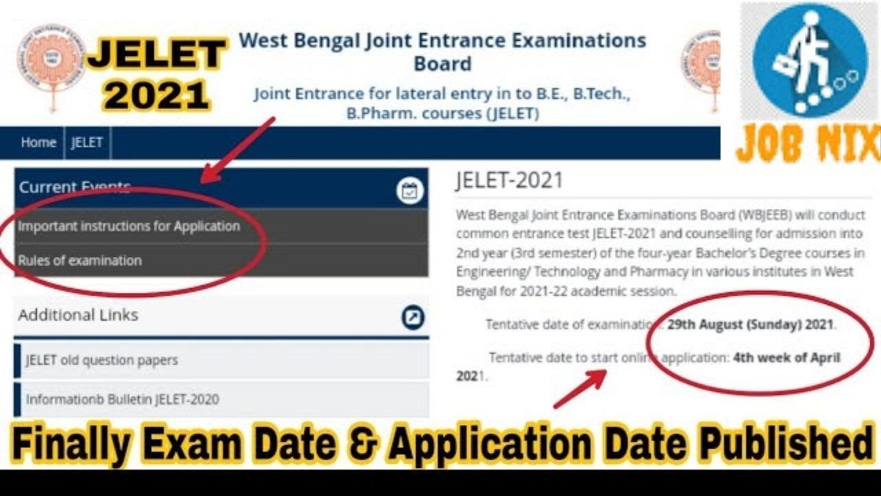 JLEET 2021, WB JLEET EXAM NOTIFACIATION 2021