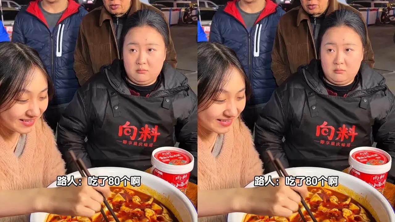 娇小妹妹来挑战路人都不相信她能吃这么多