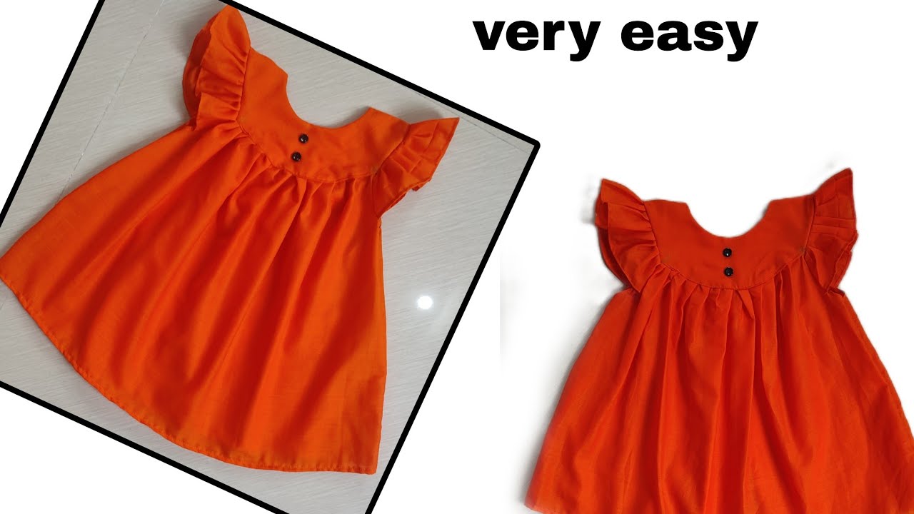 2-3 year baby yoke frock cutting and stiching easy way