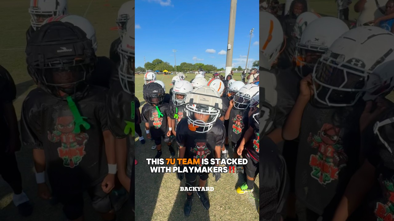 These 7 year olds are DIFFERENT‼️🤯 #football #footballskills #youthfootball #touchdown #viralvideo