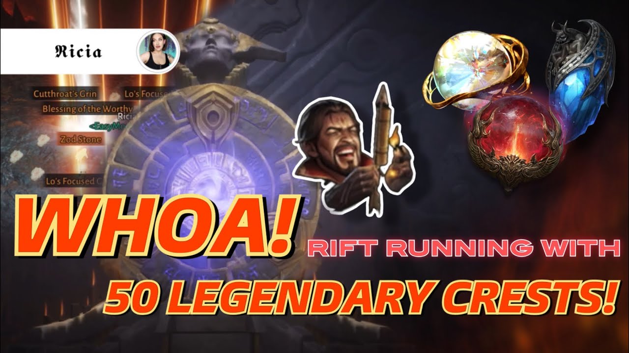 50 Legendary and Eternal Legendary Crest Run! Diablo Immortal Wizard.