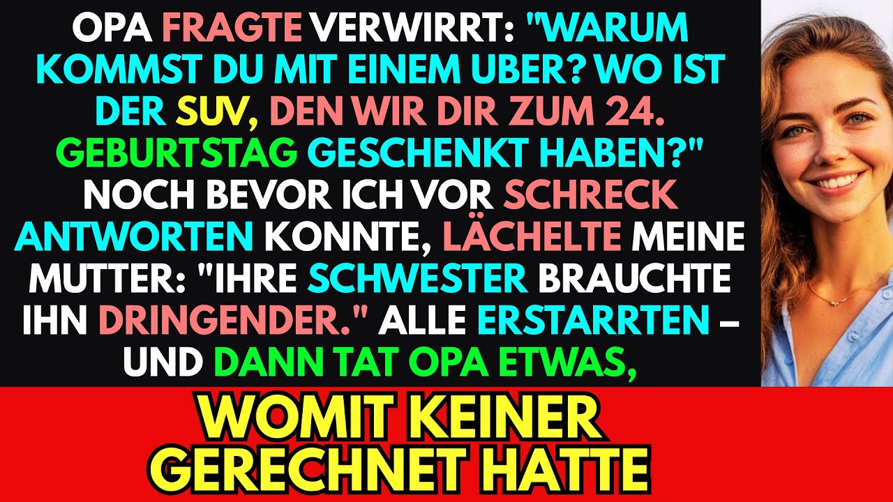 Mein Opa fragte überrascht: ‚Warum kamst du denn mit Uber? Wo ist dein SUV den wir dir gaben?‘ Dann…