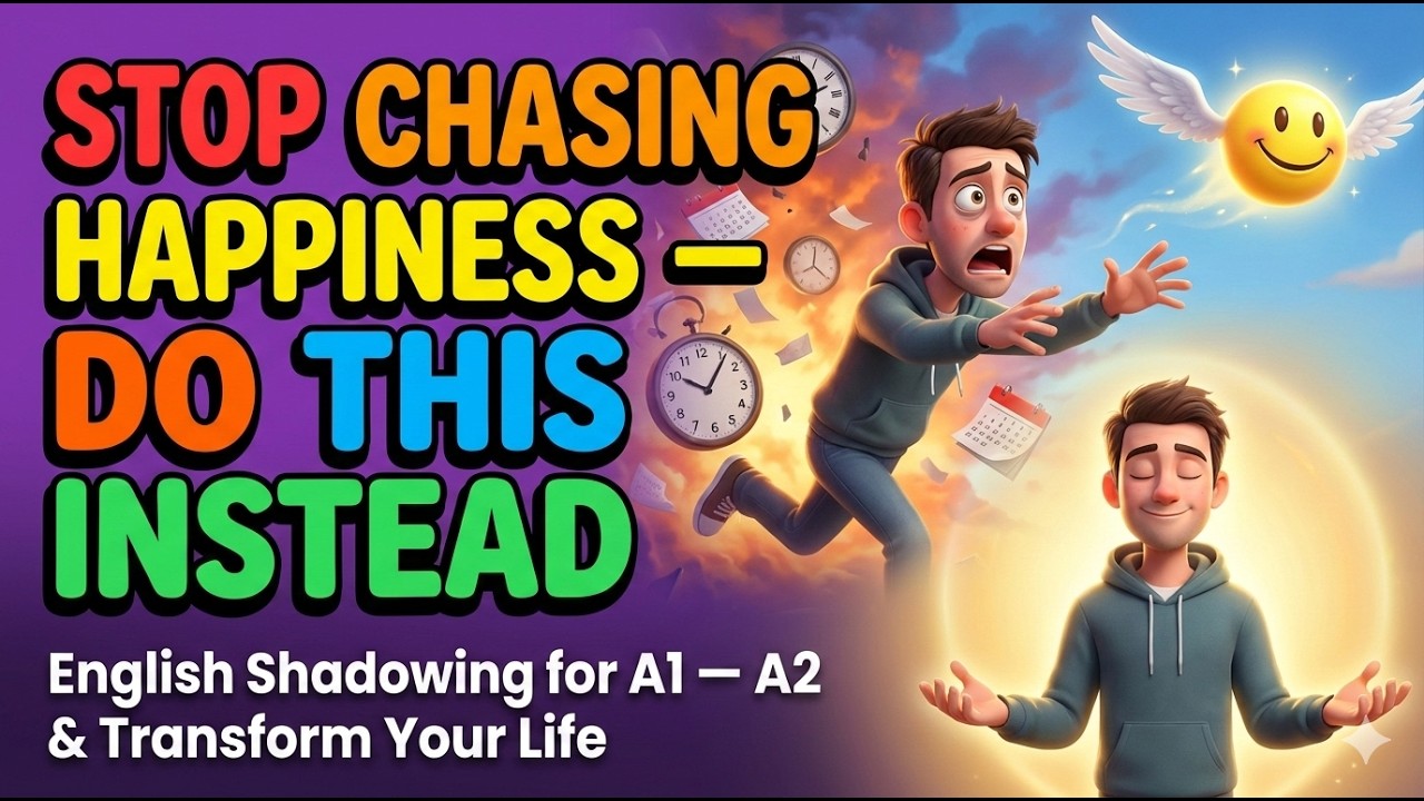 Stop Chasing Happiness — Do This Instead || English Shadowing for A1 – A2