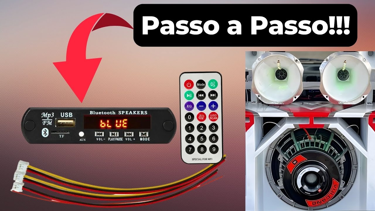 COMO LIGAR PLAQUINHA MP3 bluetooth NA MESA TARAMPS
