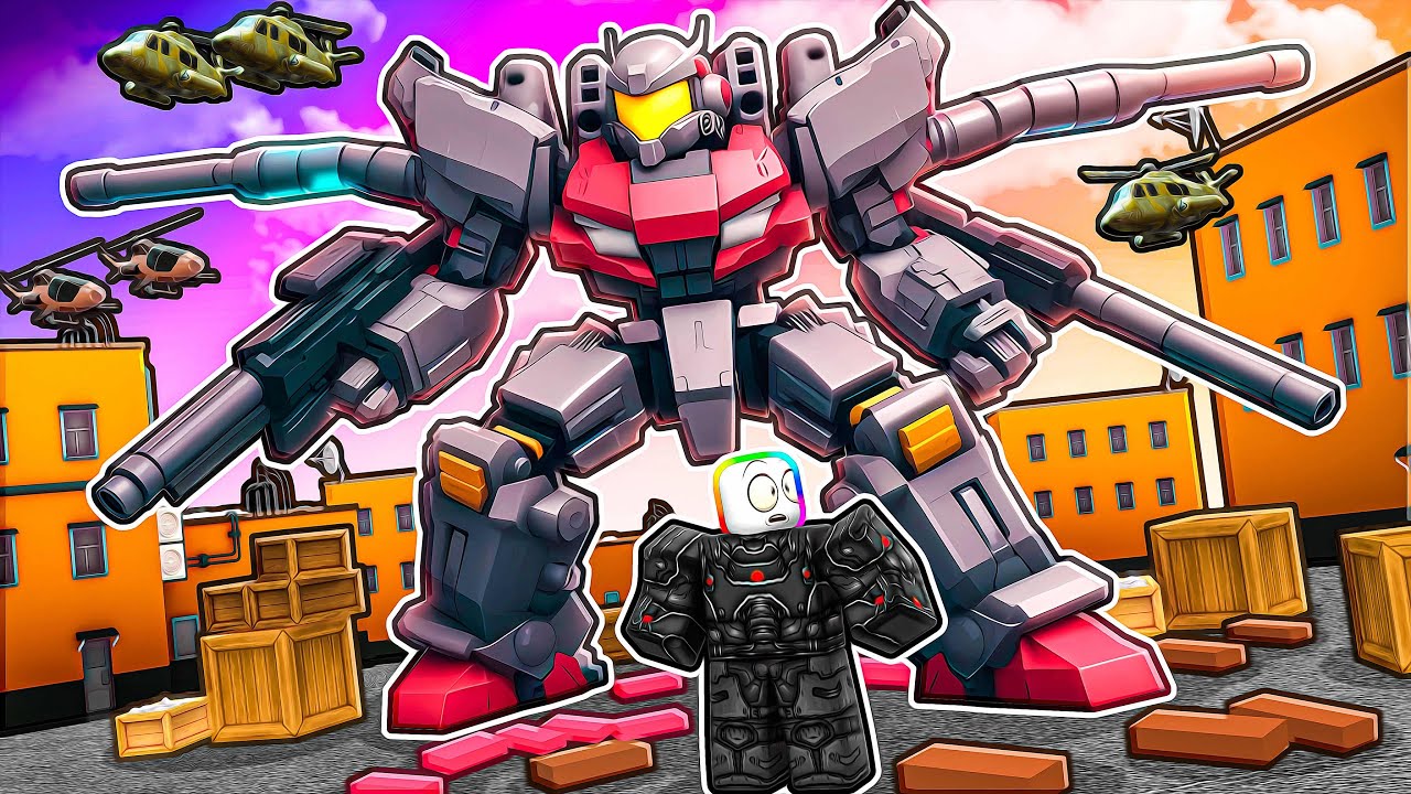 我建造了一座機甲戰神基地  . . .！？🤣🤯😻 【Roblox 機器磚塊】