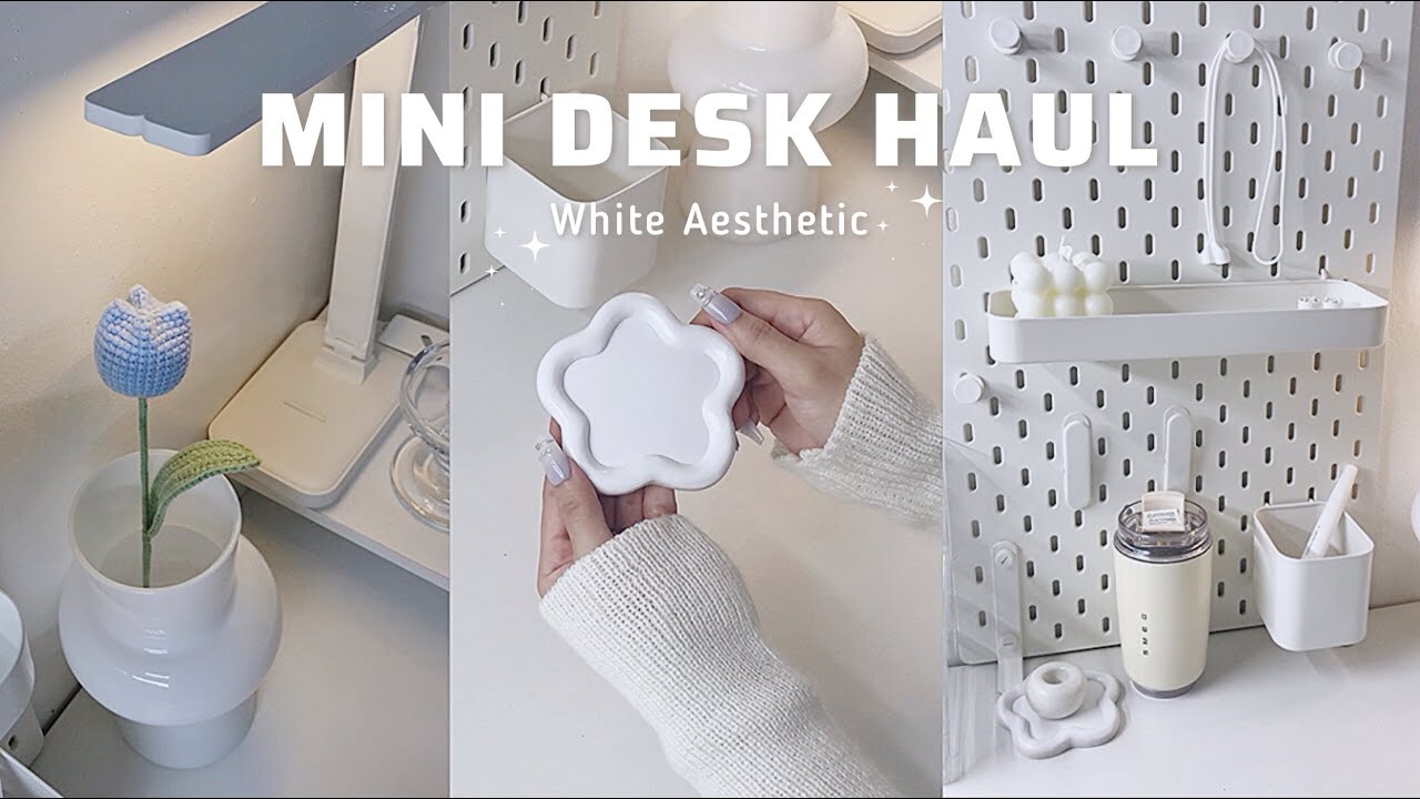 ₊˚⊹ ᰔ Mini Haul Vlog 2026 🫧White Aesthetic Desk Setup | IKEA & Shopee Finds ✨ Pinterest-Inspired