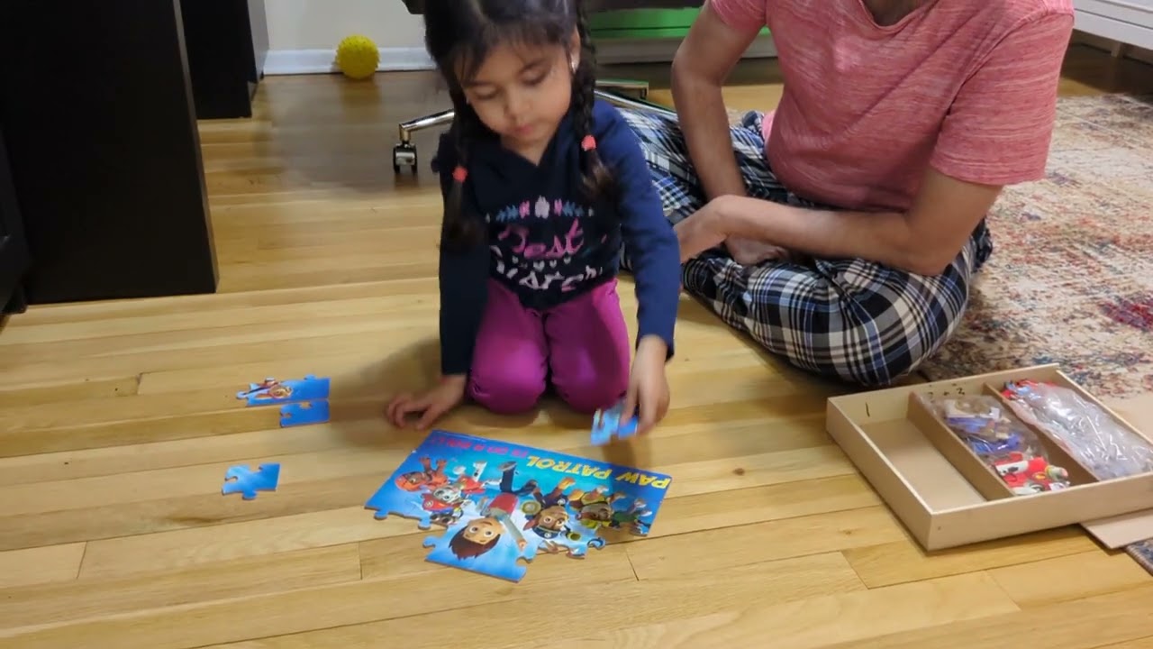 PAW Patrol 5 Wood Jigsaw Puzzles in Wood Storage Box, Multi, Standard
