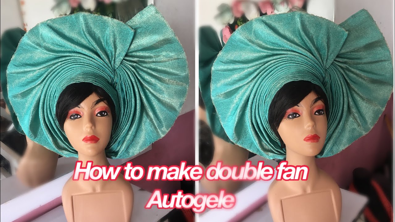 How to make double fan autogele (crossed fan auto gele)part 1 #diy #autogele #shorts #gele