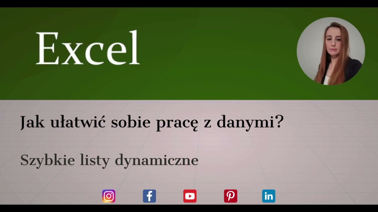 #excel - inteligentna lista rozwijana