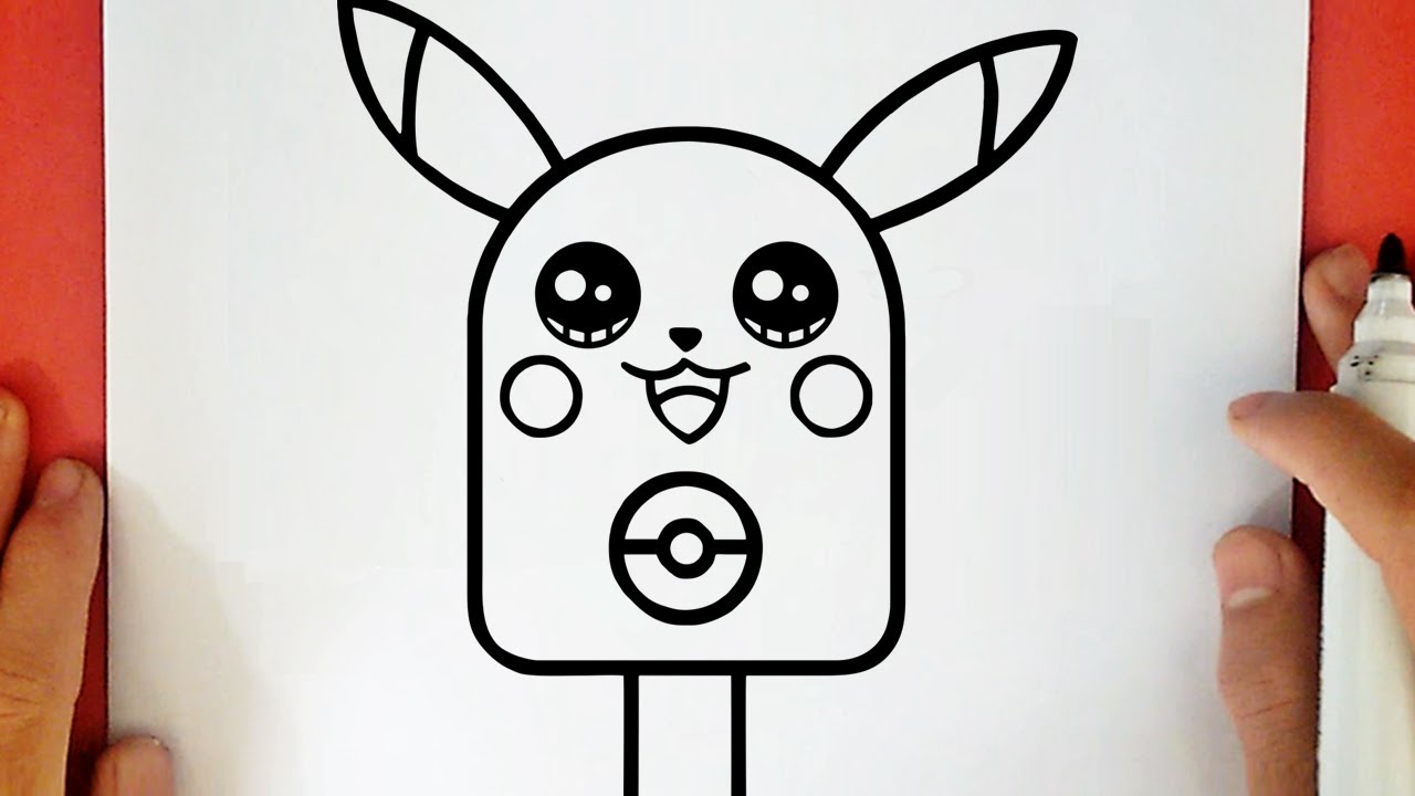 COMMENT DESSINER UNE GLACE PIKACHU KAWAII