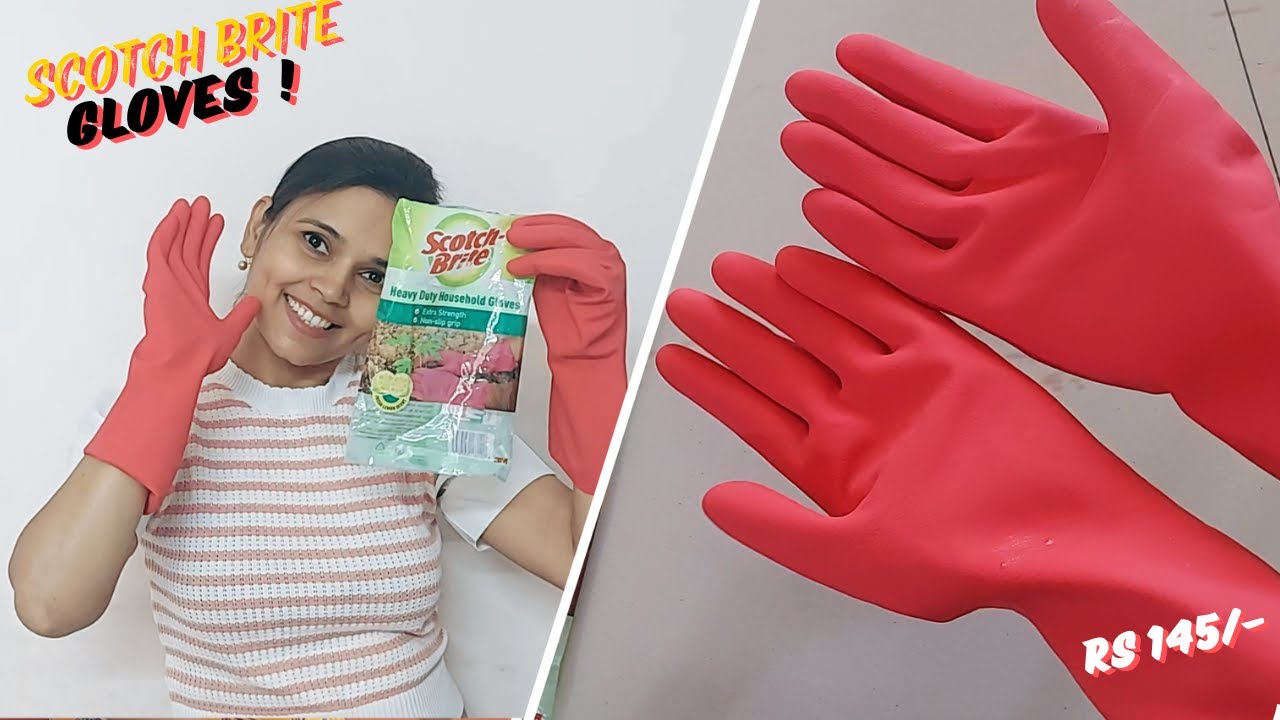 Best Kitchen Gloves for Washing Dishes ? Scotch-Brite Hand gloves for Dishwashing & Cleaning
