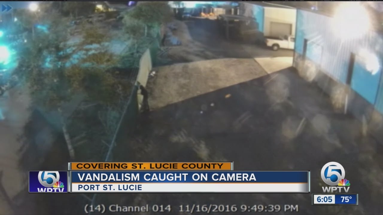 Vandalism caught on camera