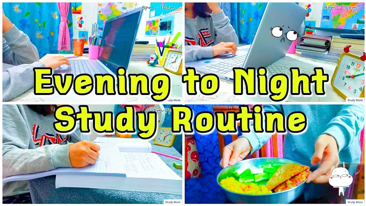 Evening to Night study routine🌃 | a productive study day📝 | Study More