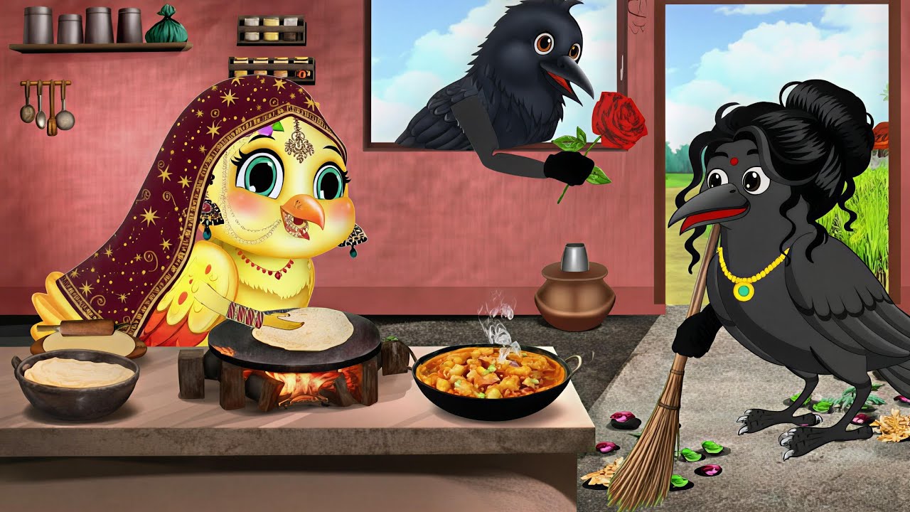 छोटी चिड़िया की बहादुरी | चील रह गई हैरान |Komal Chidiya Ka Ghar Kahani |Komal Chidiya Wala Cartoon
