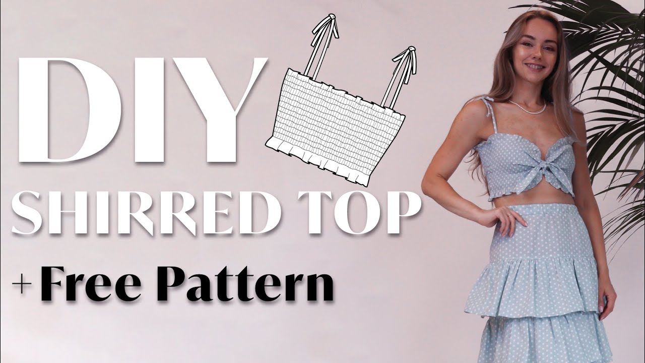 DIY Shirred Crop Top | Easy sewing tutorial | Penelope Top Free Sewing Pattern