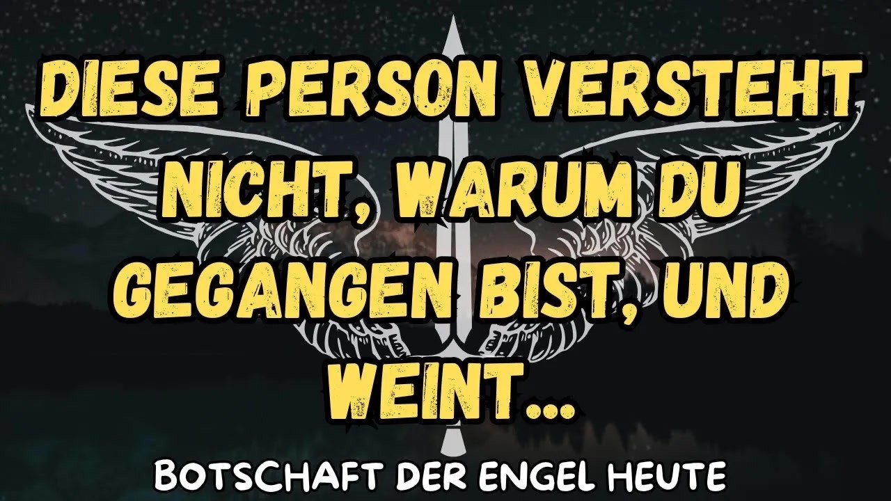 Diese Person versteht nicht, warum du gegangen bist, und weint   botschaft der engel
