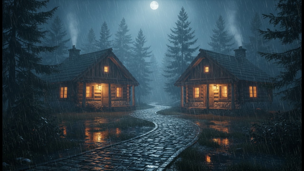 Rain Sounds for Sleeping 🌧️ Heavy Night Rain for Insomnia Relief & Total Stress Reduction All Night