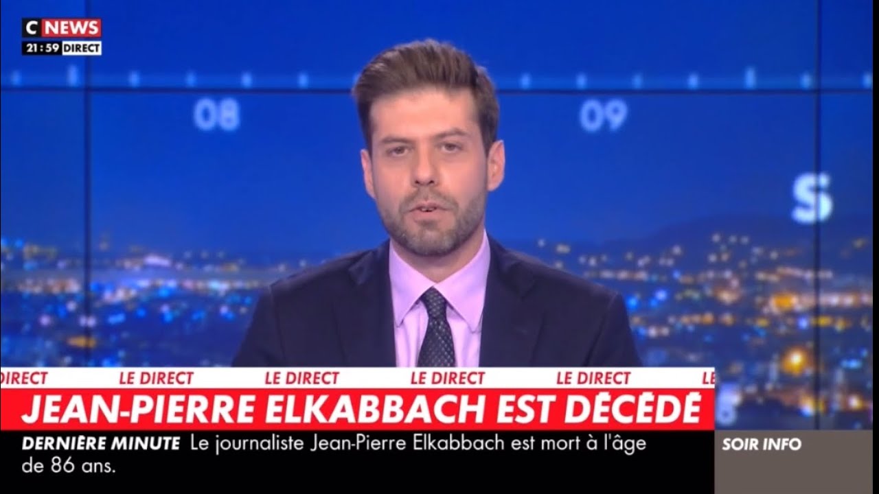 CNews - Annonce du d&eacute;c&egrave;s de Jean-Pierre Elkabbach