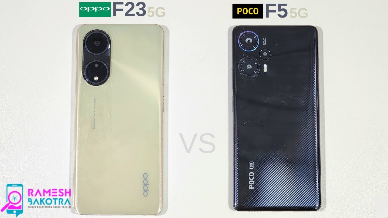 Oppo F23 5g vs Poco F5 5g Speed Test and Camera Comparison